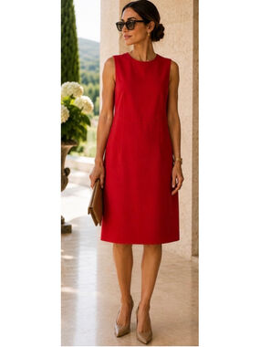 Beymen Club Red Sleeveless Knee Length Dress Size 6 European Luxury New